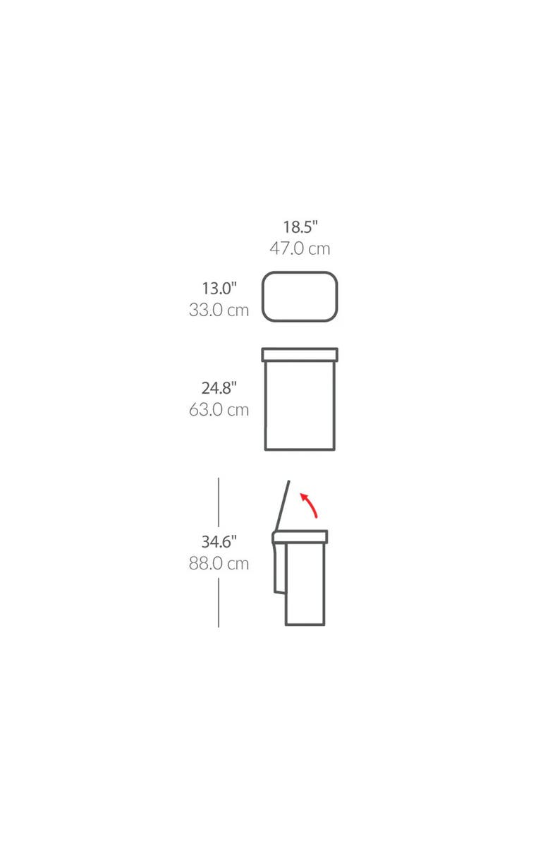 simplehuman 58L rectangular sensor can with voice and motion control, Alternate, color, 