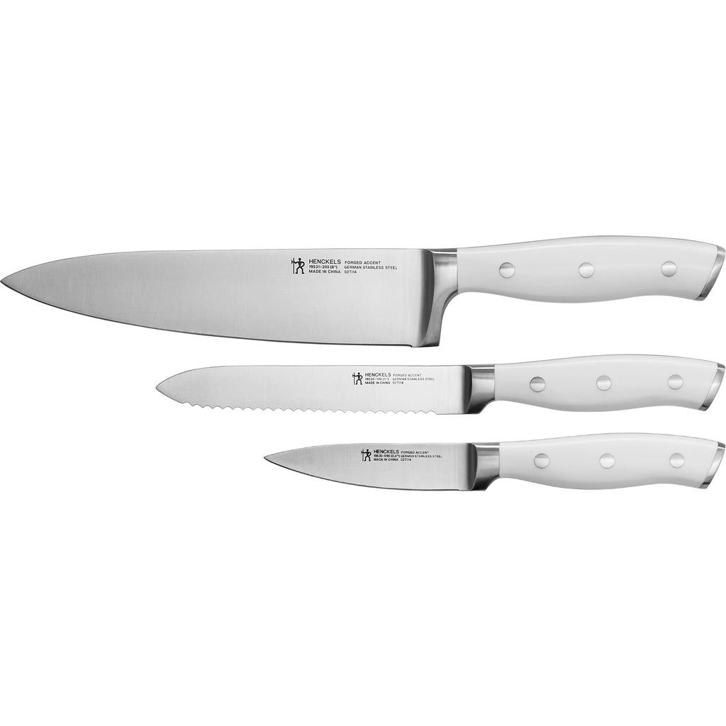Henckels Cutlery Forged Accent Knife 3-piece Set In Silver