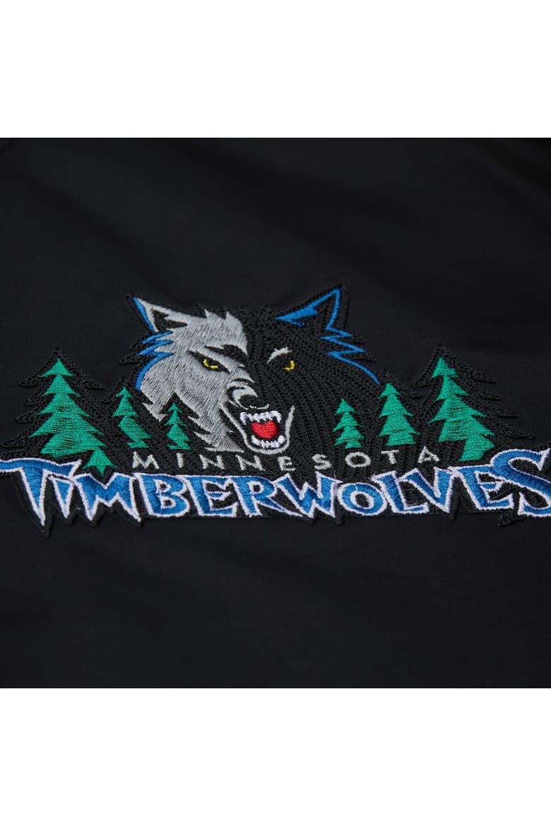 Men's Mitchell & Ness Kevin Garnett Black Minnesota Timberwolves NBA Legends Full-Snap Satin Jacket, Alternate, color, Black