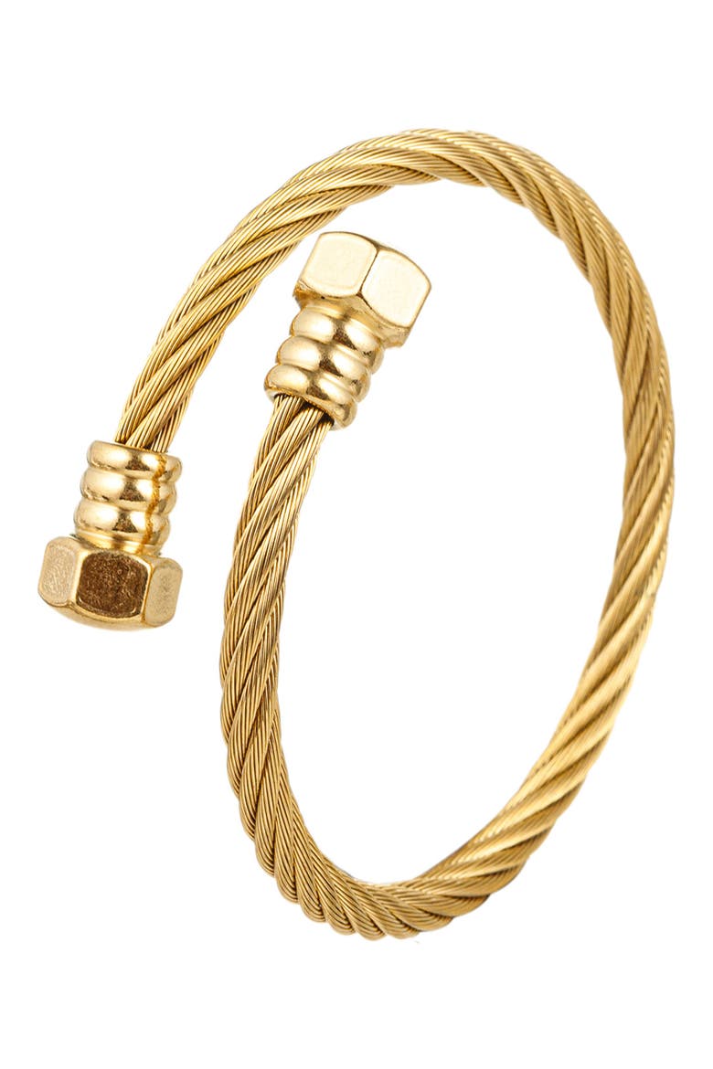 Men's Tyler Wire Wrap Bracelet, Main, color, GOLD