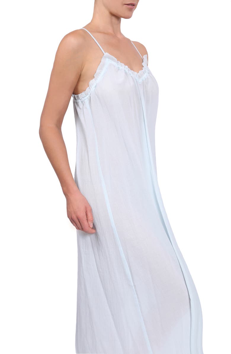 Everyday Ritual Ruffle Nightgown, Alternate, color, Sea Glass Blue