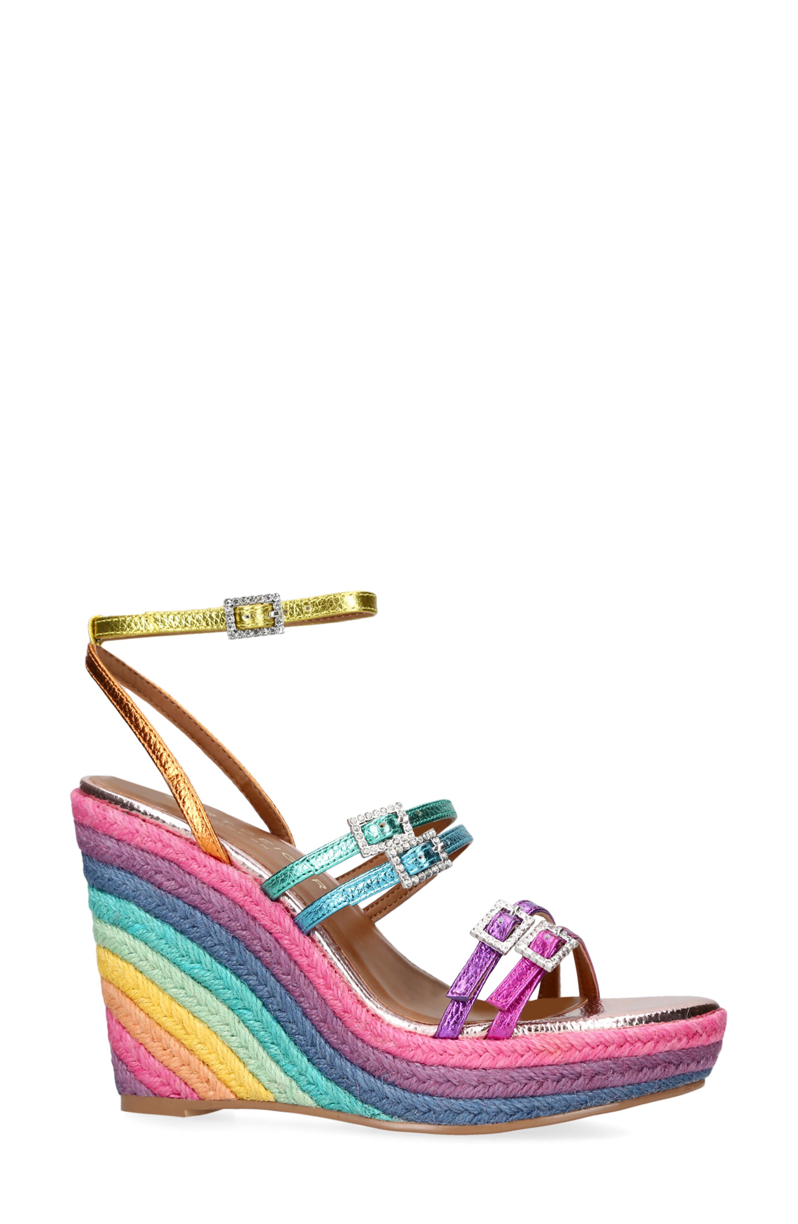 Kurt Geiger London Pierra Ankle Strap Esapdrille Wedge Sandal, Main, color, 