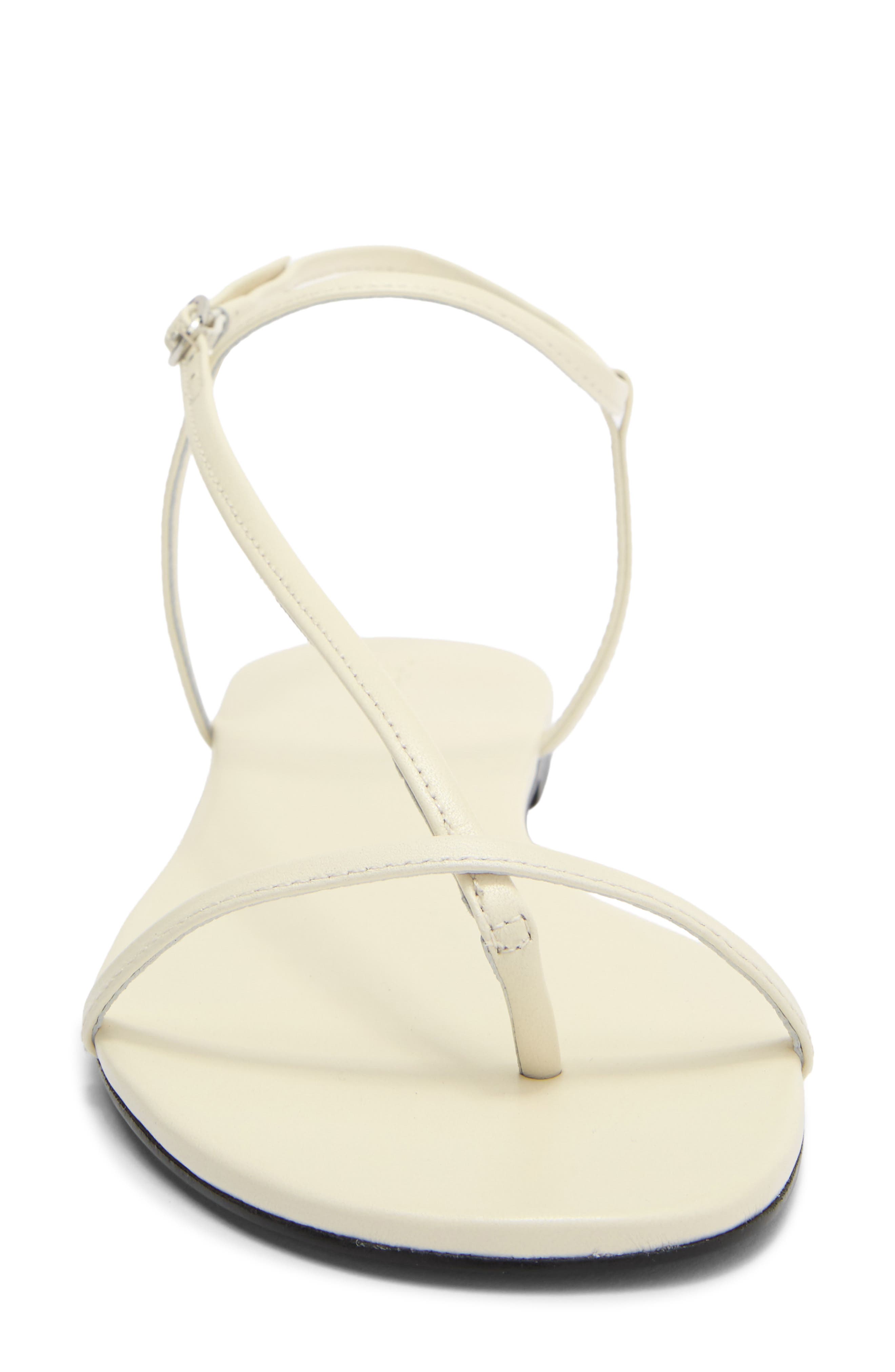 Pina Flat Sandal, Alternate, color, WHITE LEATHER