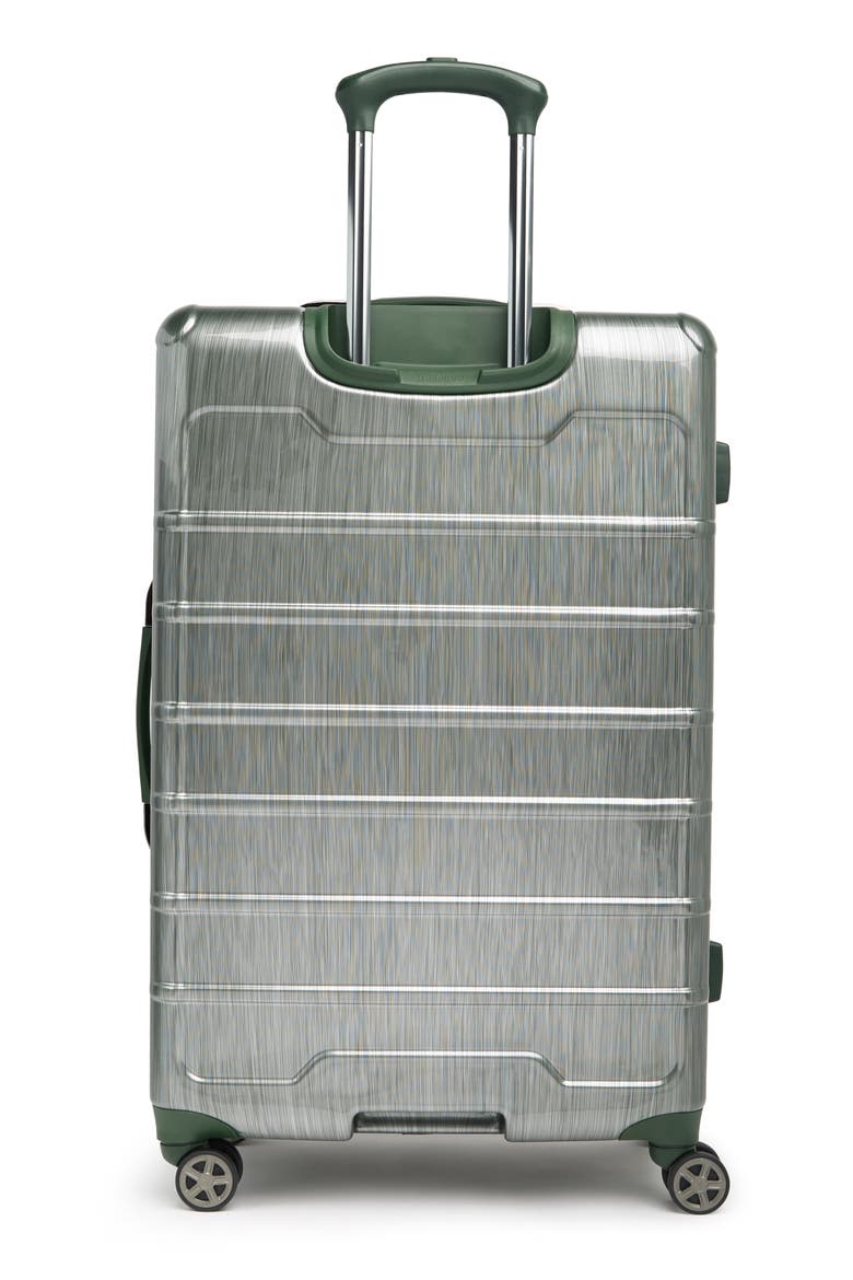 Rollmaster™ Lite 28" Expandable Large Checked Hardside Spinner Luggage, Alternate, color, GREEN