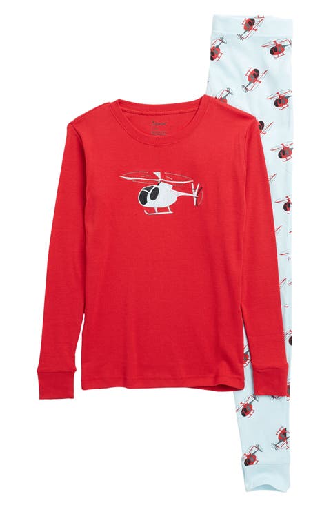 Cotton Two-Piece Printed Pajamas, Vehicles & Machines