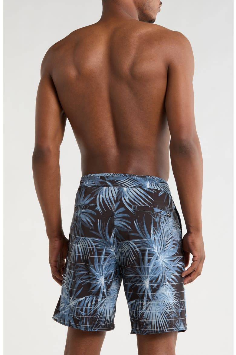 Steady Stripe Swim Shorts, Alternate, color, MOODY BLUE