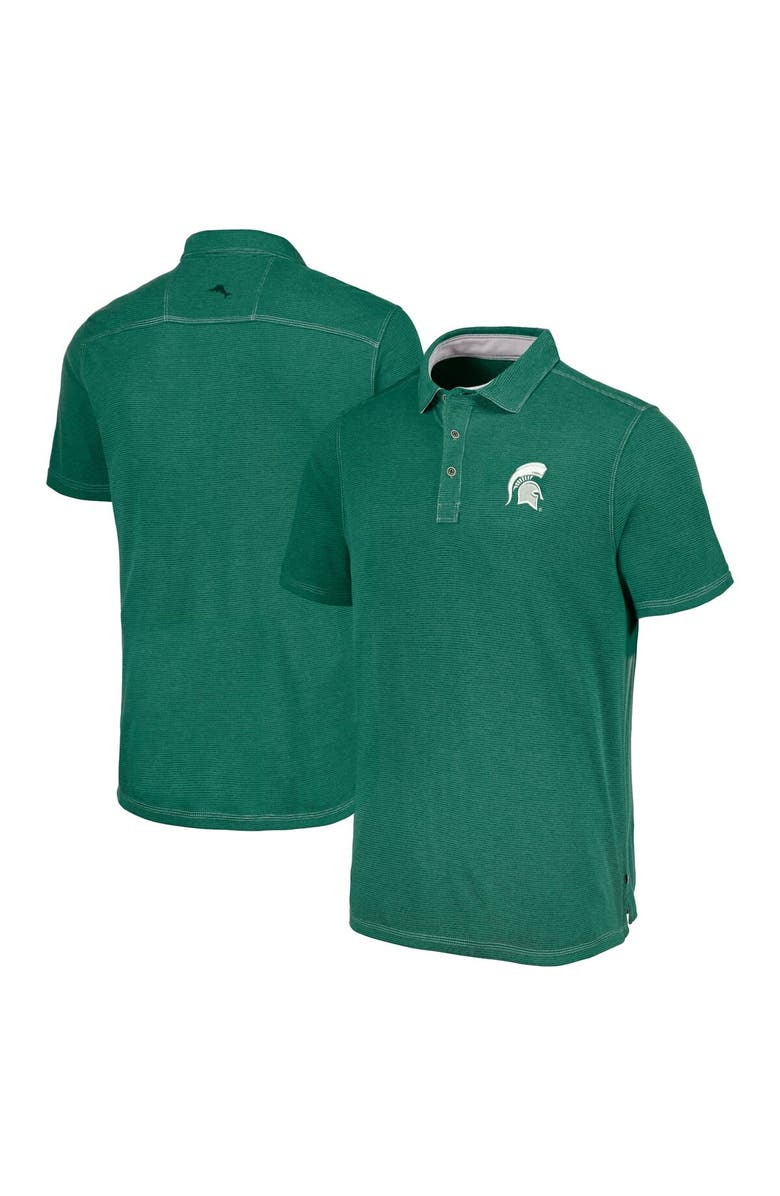 Tommy Bahama Men's Tommy Bahama Green Michigan State Spartans Paradiso Cove Polo, Main, color, 