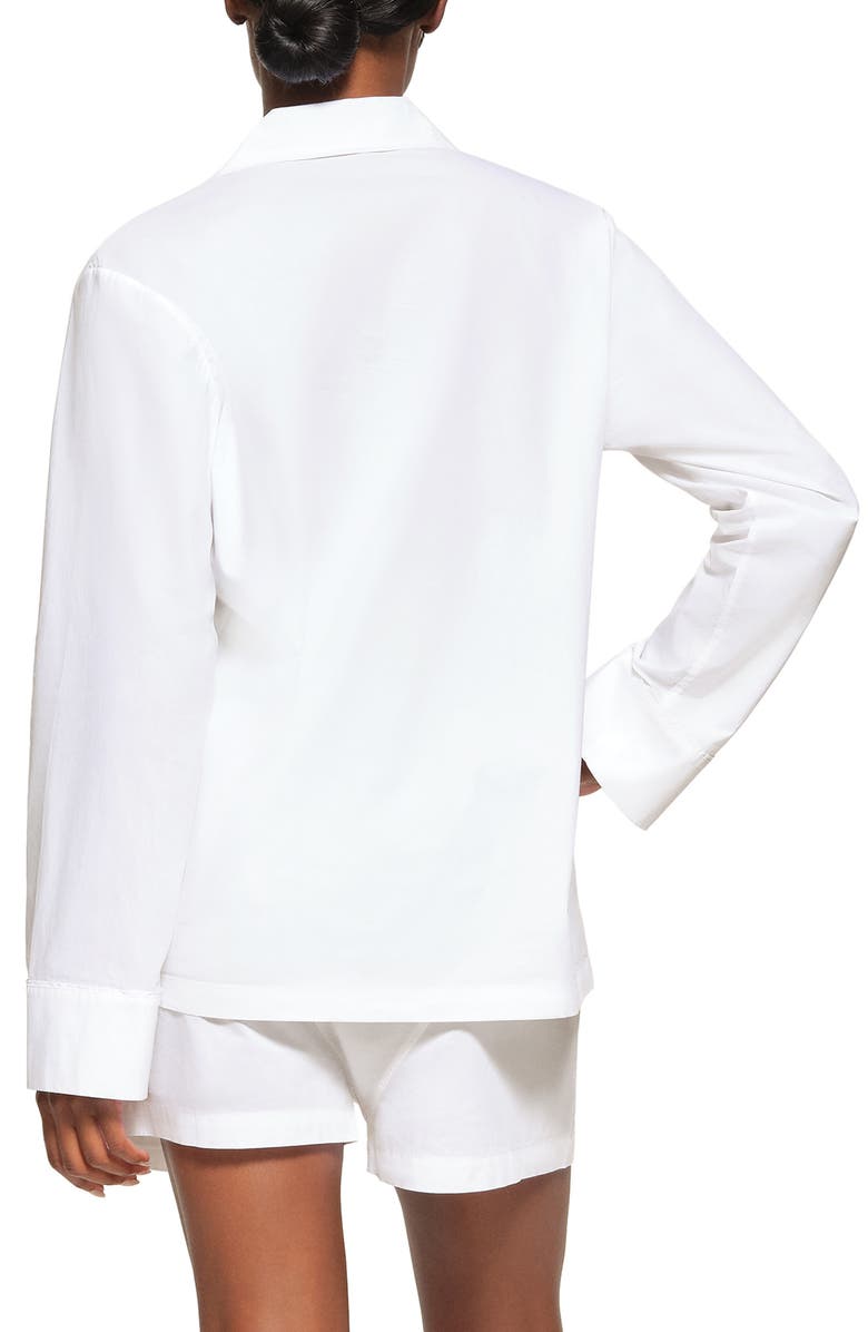 SKIMS Cotton Poplin Button-Up Sleep Top, Alternate, color, 