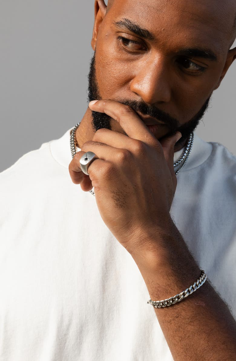 MIRANDA FRYE Men's Dean Ring, Alternate, color, Silver