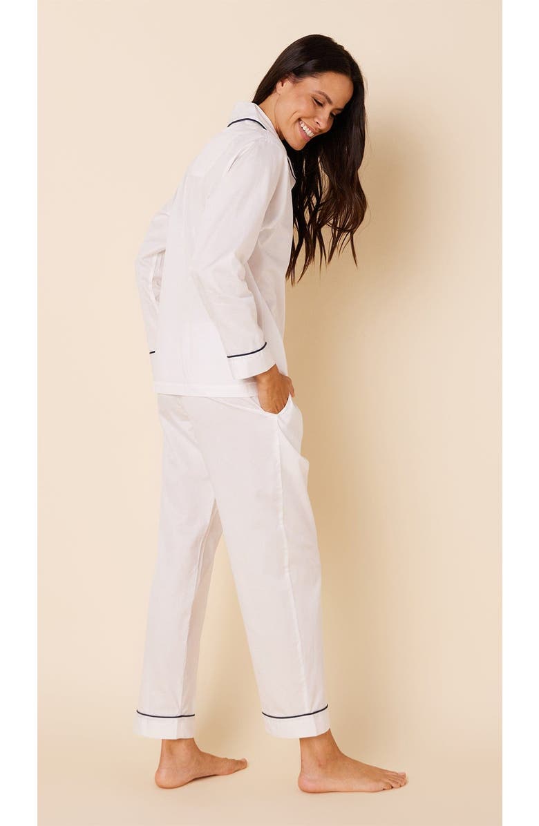 The Cat's Pajamas Luxe Pima Pajama Set, Alternate, color, Classic White