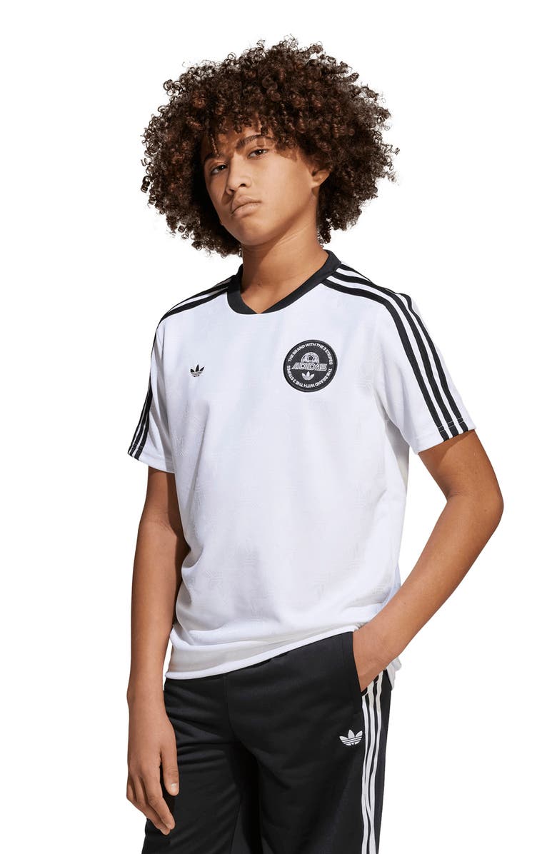 adidas Originals Kids' Contrast Binding T-Shirt, Alternate, color, White