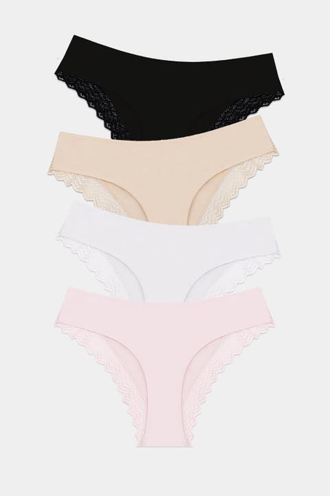 Zig Zag Lace Brazilian Four Pack