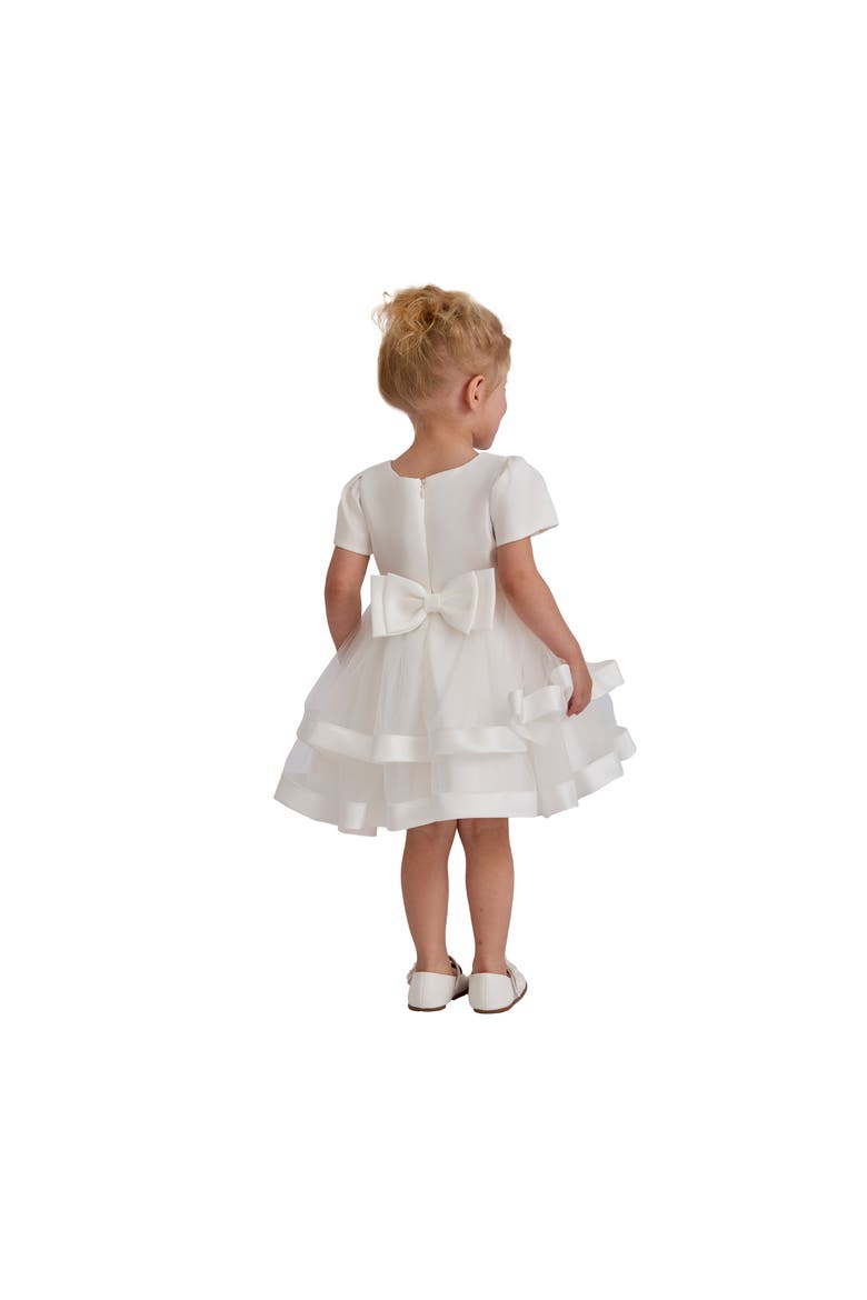 Satin Bow Dress, Alternate, color, White