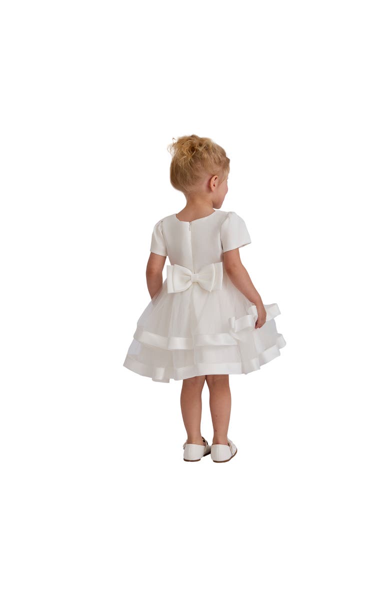Tulleen Satin Bow Dress, Alternate, color, White