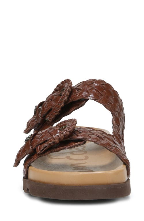 Shop Sam Edelman Tiffanie Woven Two-strap Sandal In Burnt Brandy