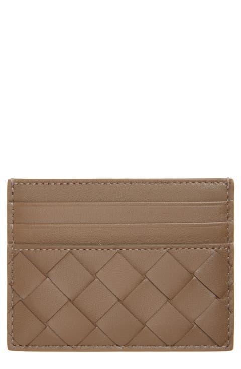 Intrecciato Leather Card Case