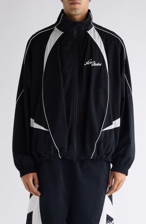 Peachy Embroidered Logo Piped Track Jacket