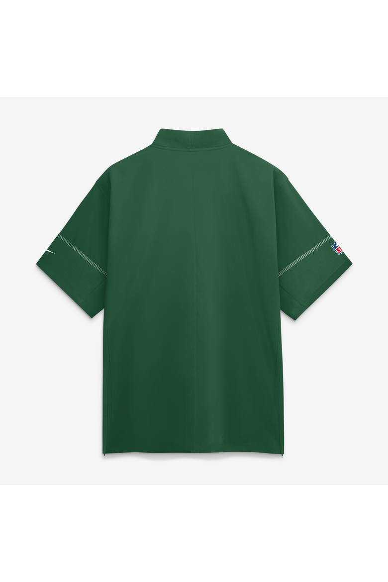 Men's Nike Green New York Jets Sideline Short Sleeve Quarter-Zip Coaches Jacket, Alternate, color, Green