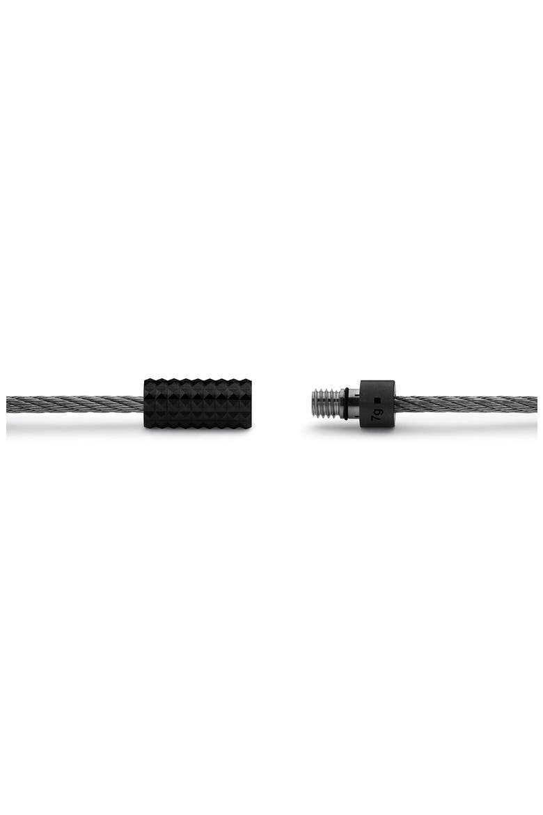 Men's 7G Black Ceramic Pyramid Cable Bracelet, Alternate, color, BLACK CERAMIC/ BLACK SILVER
