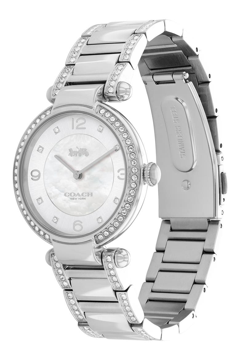 Cary Bracelet Watch, 34mm, Alternate, color, WHITE MOP