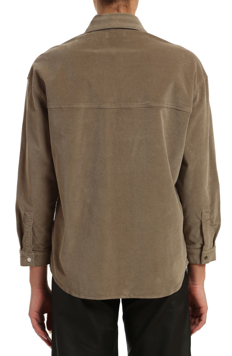 Mavi Jeans Livia Aloe Corduroy Button-Up Shirt, Alternate, color,