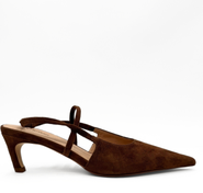 Amie Rafa Connie Slingback Suede Heels