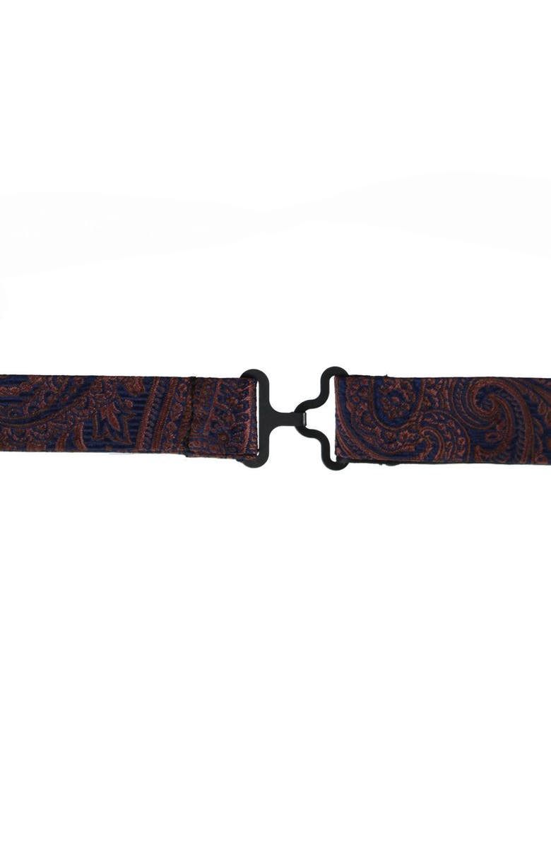 Trafalgar Sobee Paisley Silk Bow Tie, Alternate, color, Brown