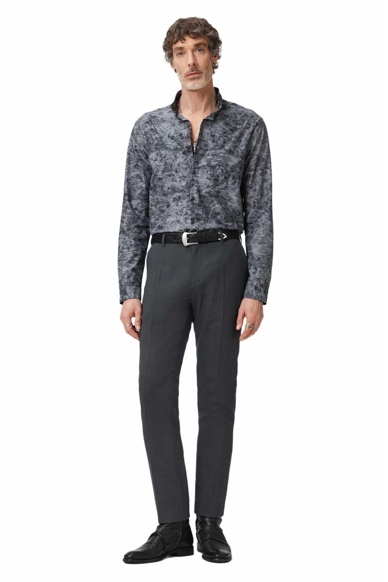 Vistra Cotton Button-Up Shirt, Alternate, color, CHARCOAL
