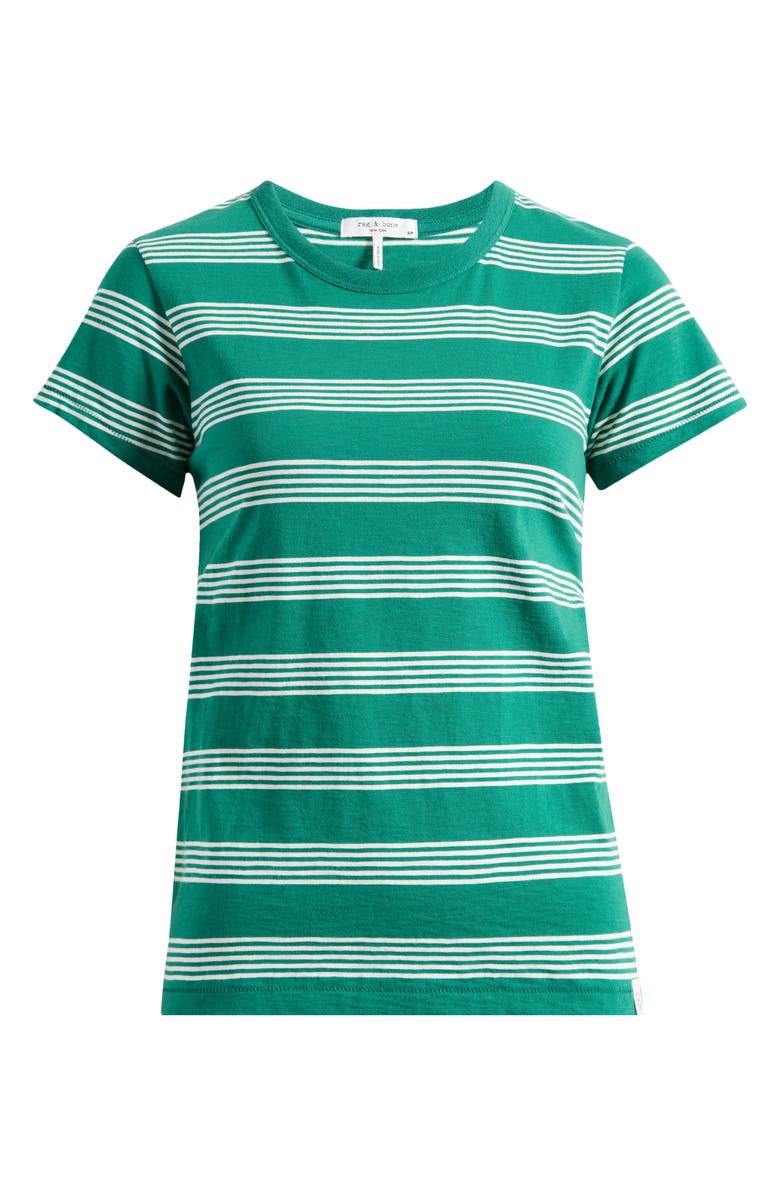 rag & bone The Slub Stripe T-Shirt, Alternate, color, Green Multi