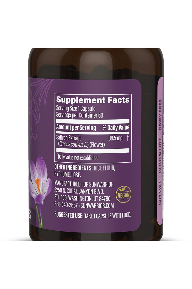 Saffron Extract 60ct Capsules, Alternate, color, No Color