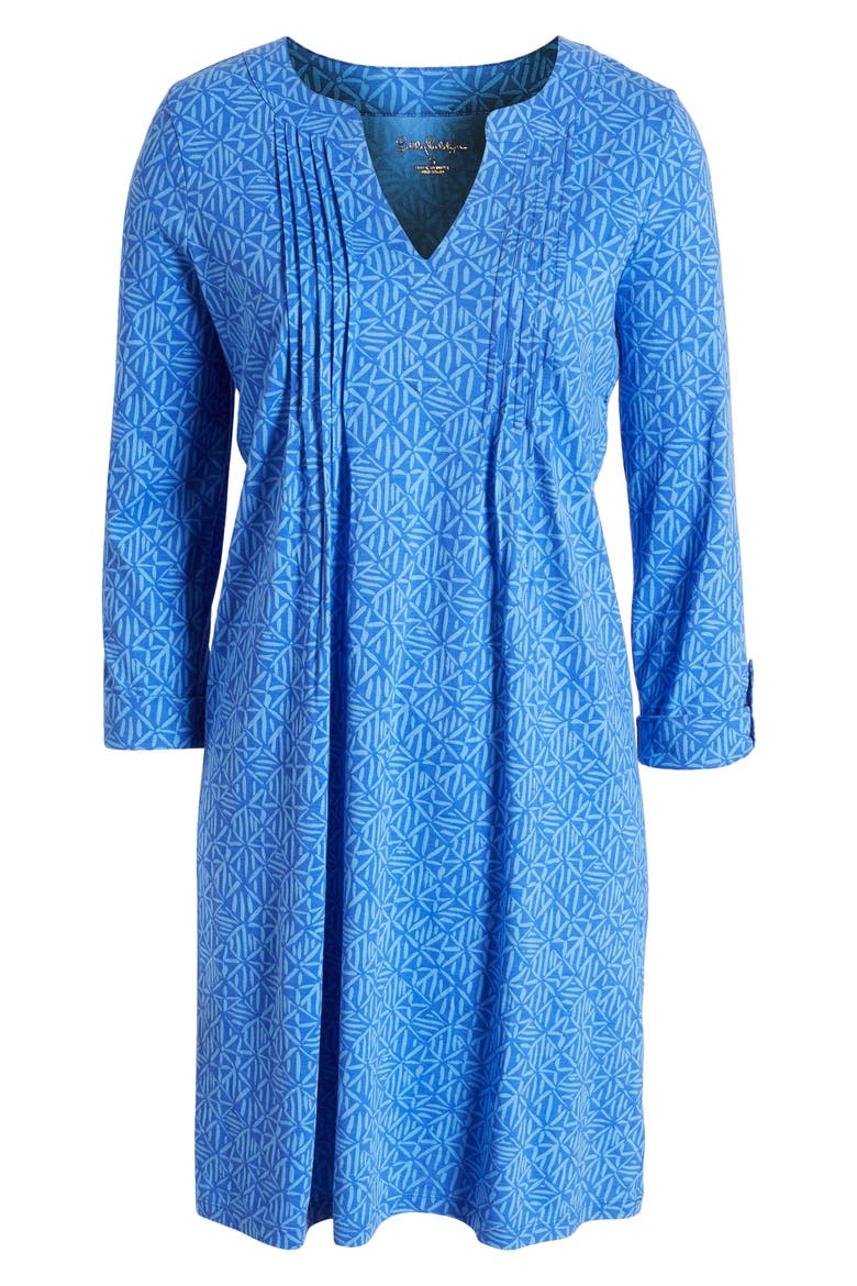 Fairfax Cotton Jersey Shift Dress, Alternate, color, ALBA BLUE