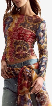 Desigual Abstract Print Long Sleeve Shirt