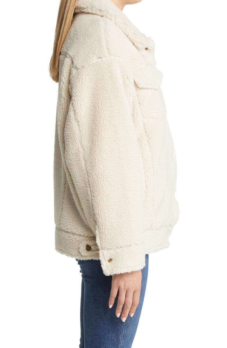 UGG<sup>®</sup> Fleece Trucker Jacket, Alternate, color, Nli