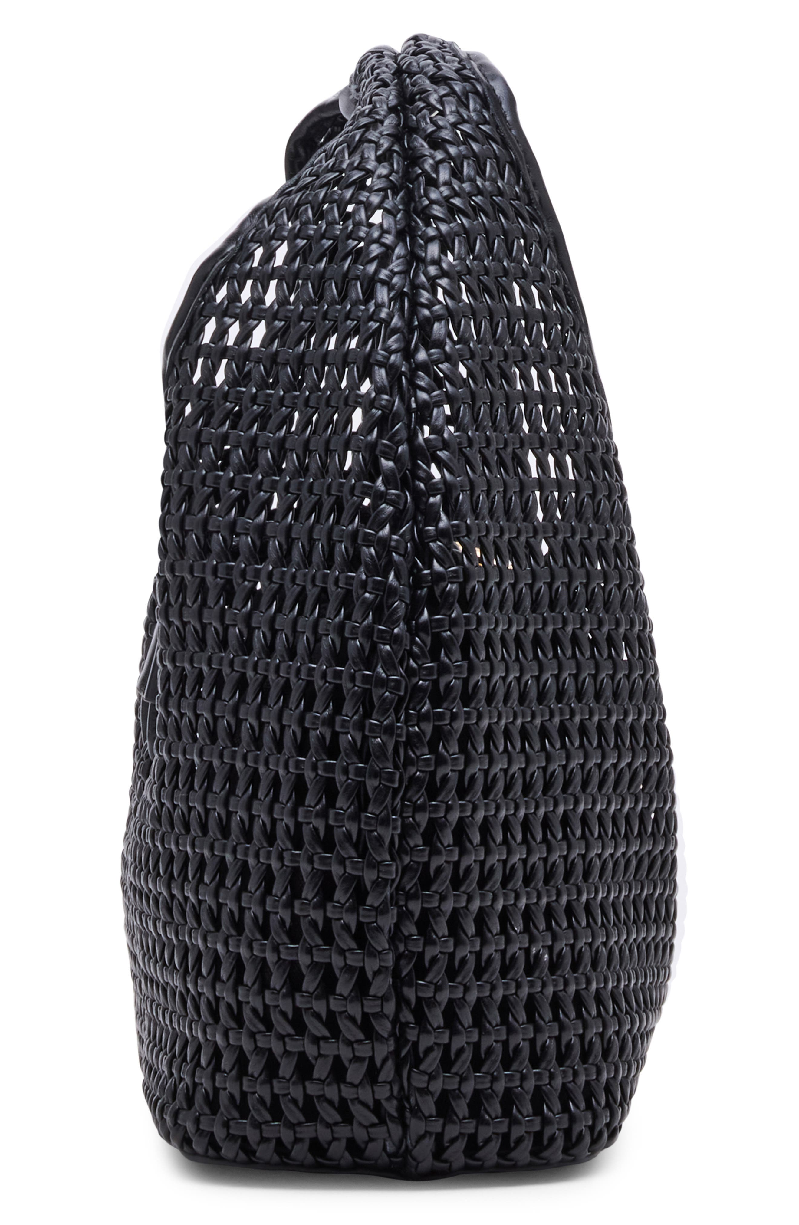 Dolce Vita Dahlia Woven Handbag, Alternate, color, Black