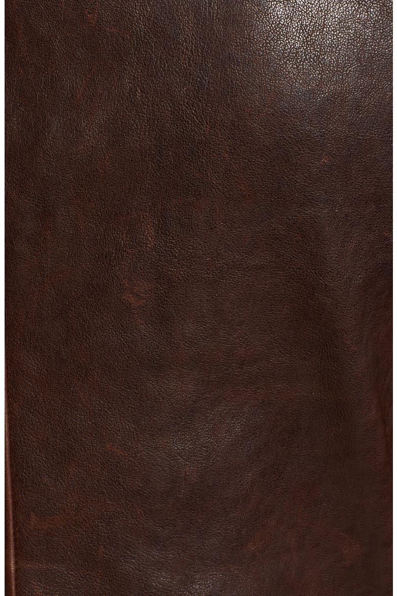 Leather Moto Jacket, Alternate, color, BROWN