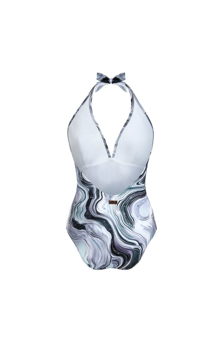 Vilebrequin Women Halter One-piece Swimsuit Marble, Alternate, color, White