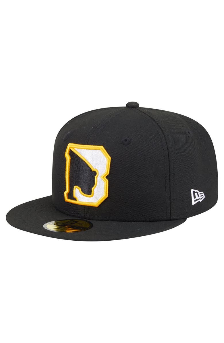 New Era Men's New Era  Black Boston Bruins Deceptor 59FIFTY Fitted Hat, Alternate, color, 
