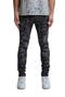 Grunge Print Skinny Fit Stretch Jeans