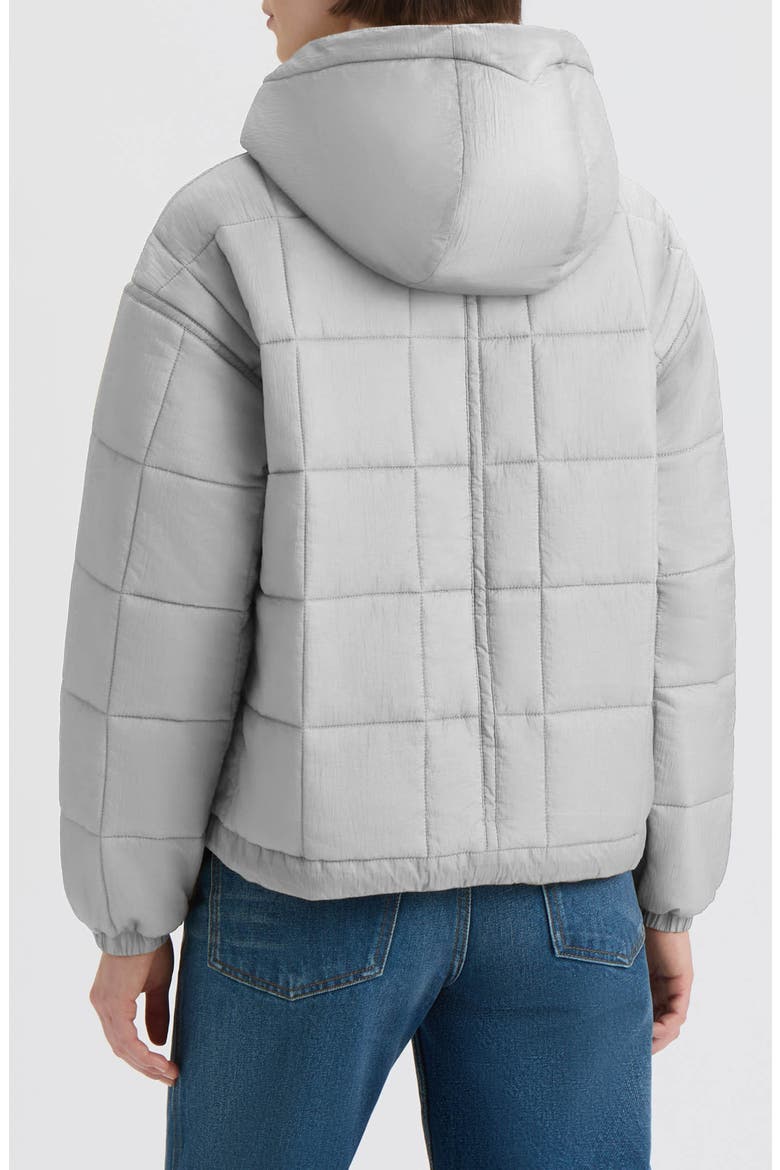 Camille Crinkle Puffer Jacket, Alternate, color, SILVER GREY