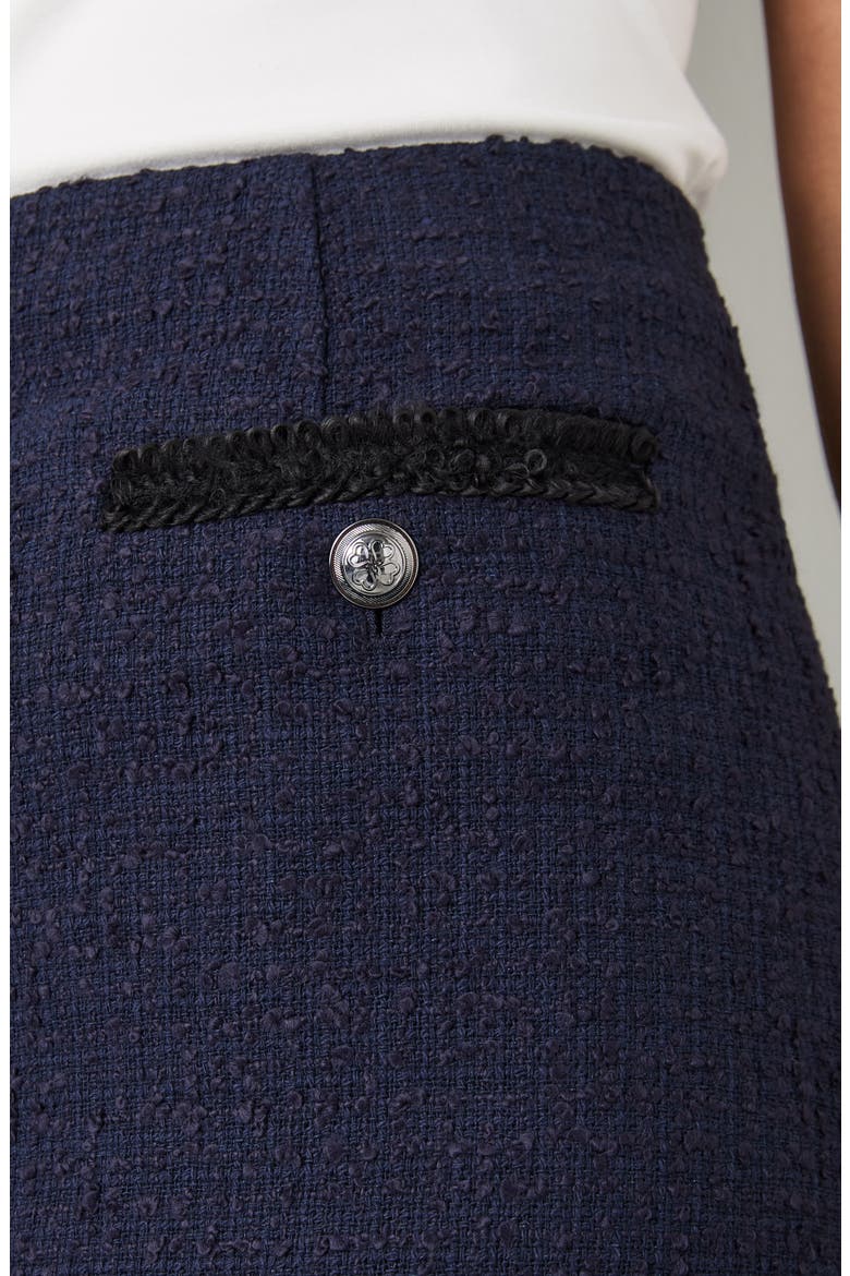 Charlie Tweed Miniskirt, Alternate, color, BLUE NAVY