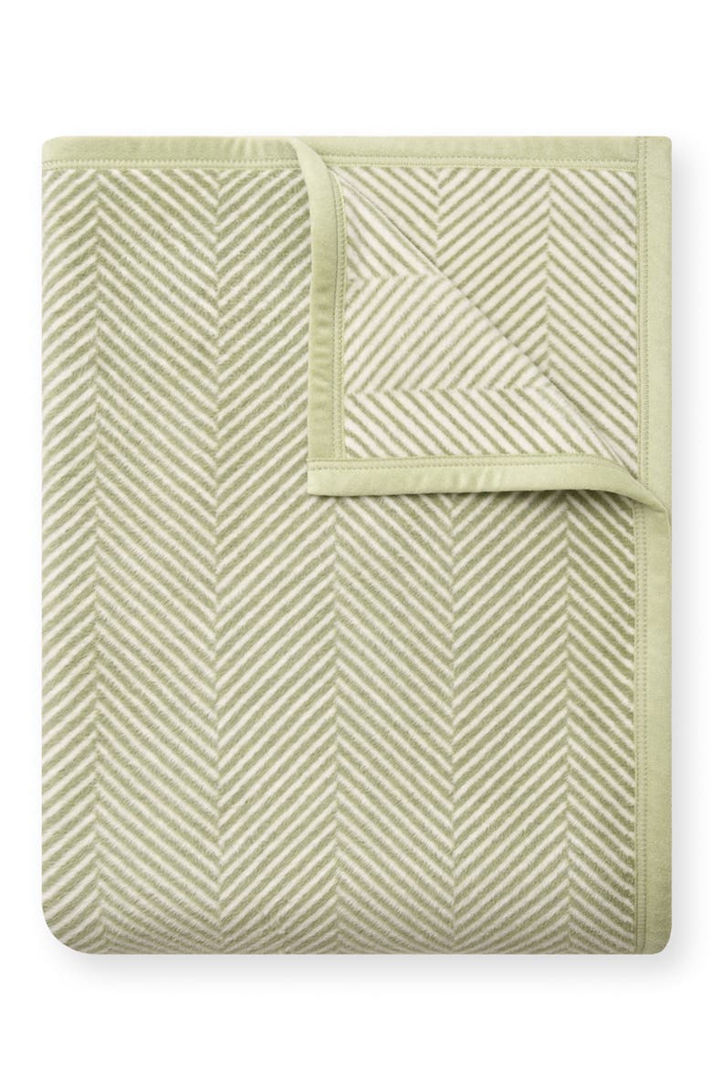 ChappyWrap Harborview Herringbone Throw Blanket, Main, color, Green