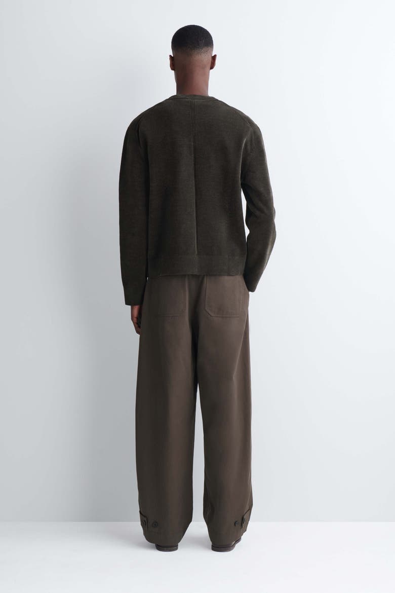 Cotton-chenille Crew-neck Sweater, Alternate, color, CHOCOLATE