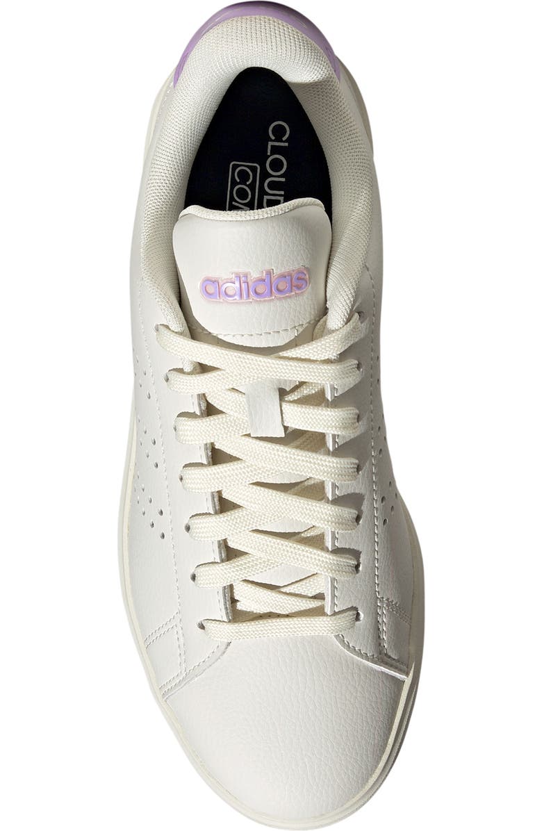 adidas Advantage 2.0 Sneaker, Alternate, color, Off White/ Off White/ Plum