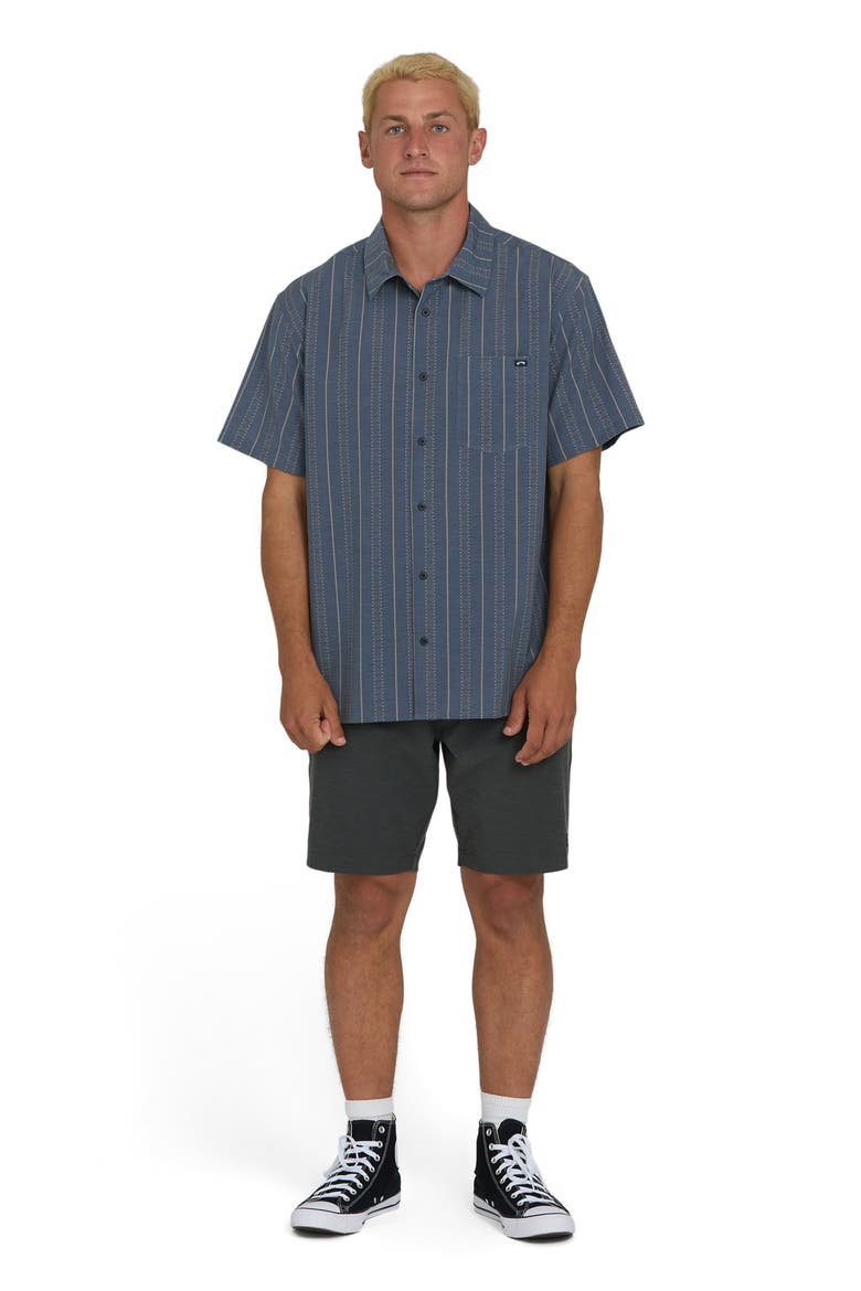 A-Div Surftrek Transit Short Sleeve Button-Up Shirt, Alternate, color, TRUE NAVY