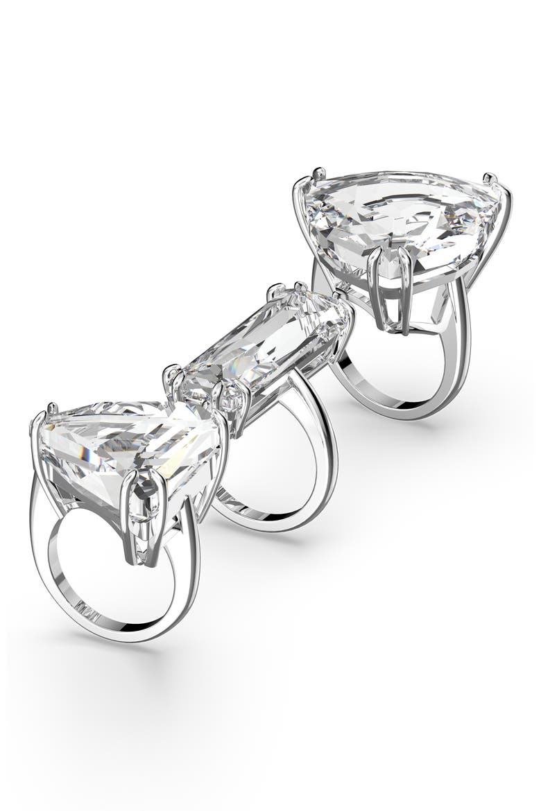 Mesmera Set of 3 Cocktail Rings, Main, color, CRYSTAL ASTRAL
