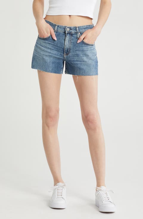 Hailey Boyfriend Cutoff Denim Shorts (Sierra Mar)