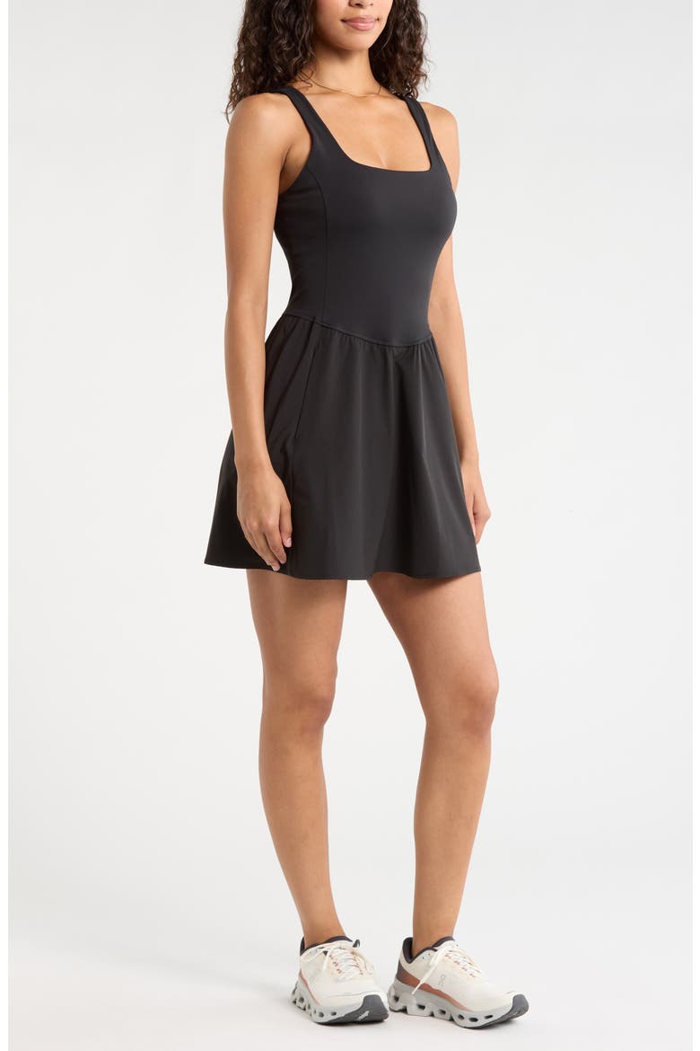 Effortless Short Dress, Alternate, color, BLACK