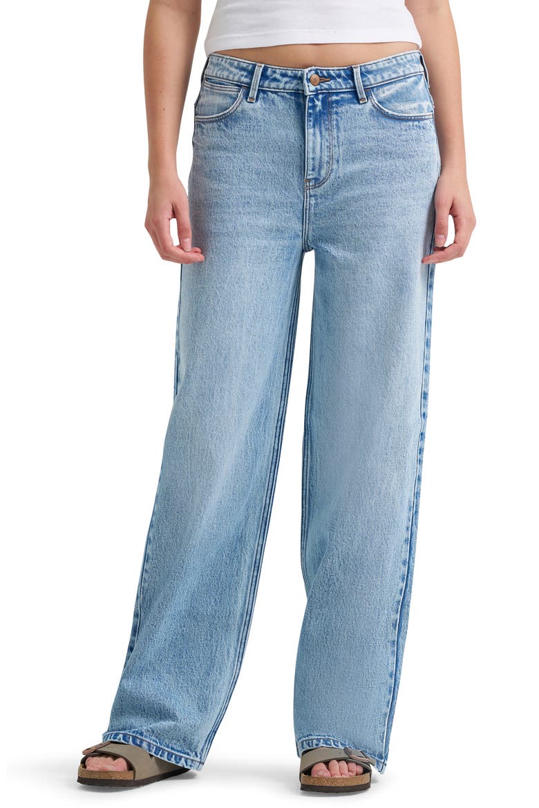 Loose Straight Leg Jeans, Main, color, BLISSFUL