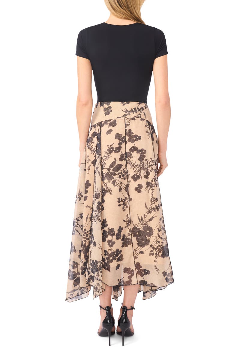 Floral Godet Maxi Skirt, Alternate, color, HUMMUS