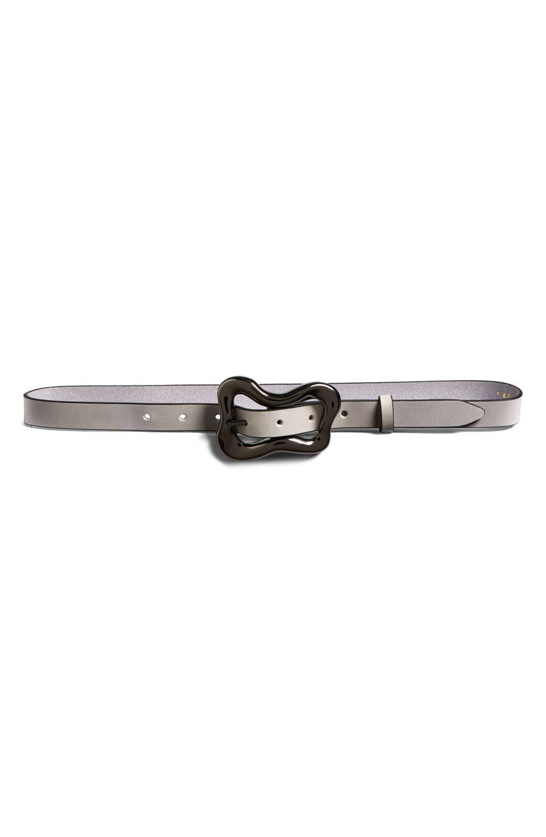 rag & bone Highline Slim Leather Belt, Main, color, 